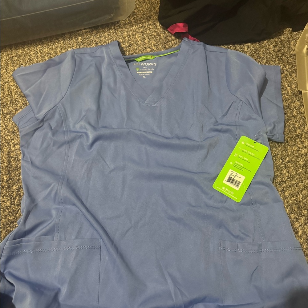 HH Works Blue Scrub Top